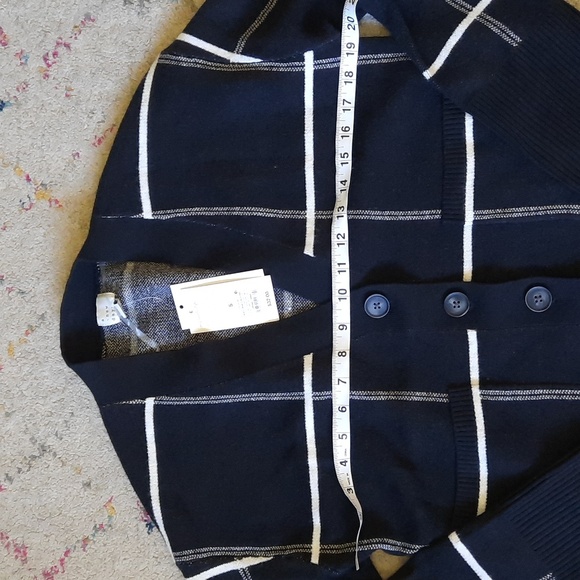 NWT A New Day Black Plaid Boyfriend Sweater Small - Picture 2 of 5